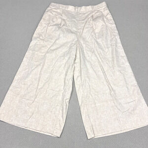 Banana Republic Linen Blend Pants Womens XL Wide Leg Pleated New
